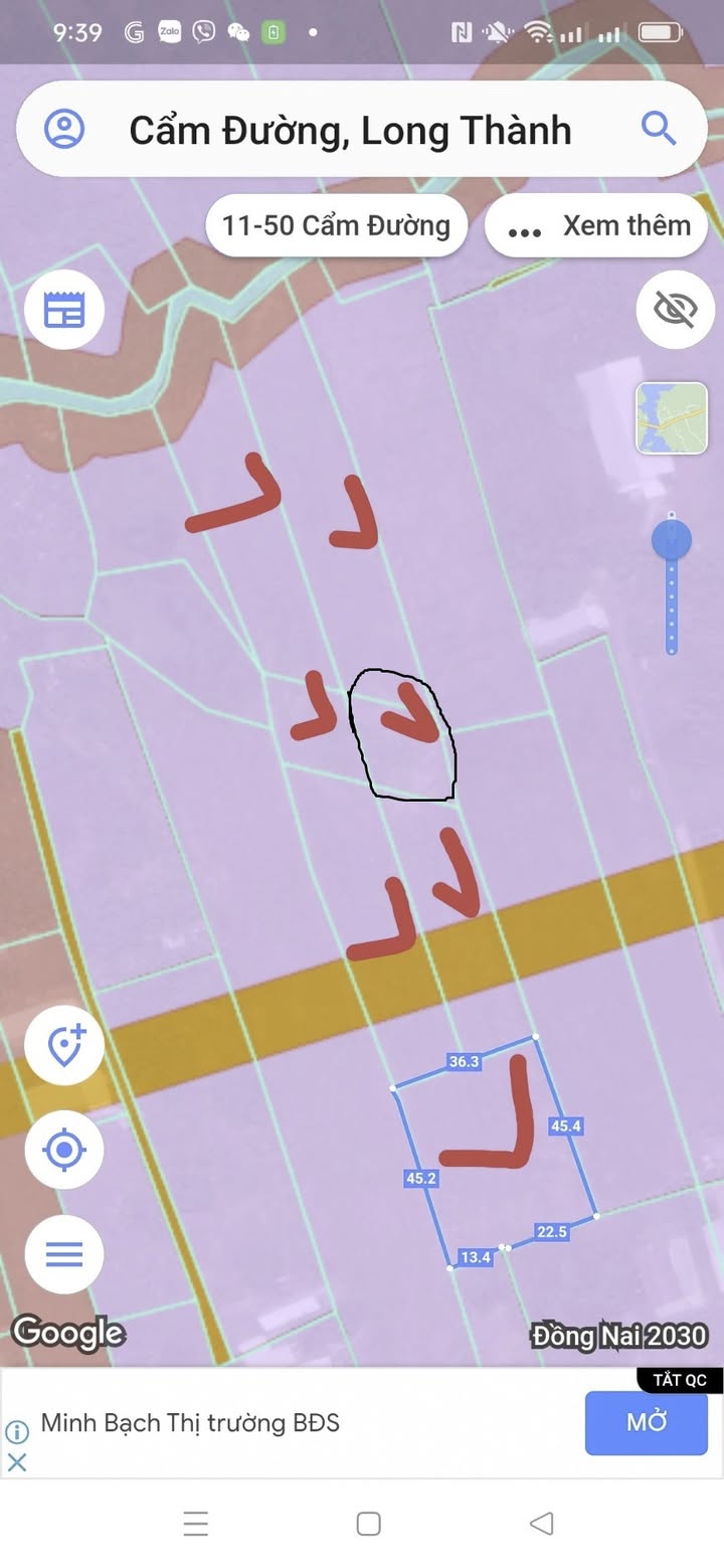 Đất nền Cẩm Đường, Long Thành 8950m² giá 8.5 tỷ - Đầu tư sinh lời ngay!