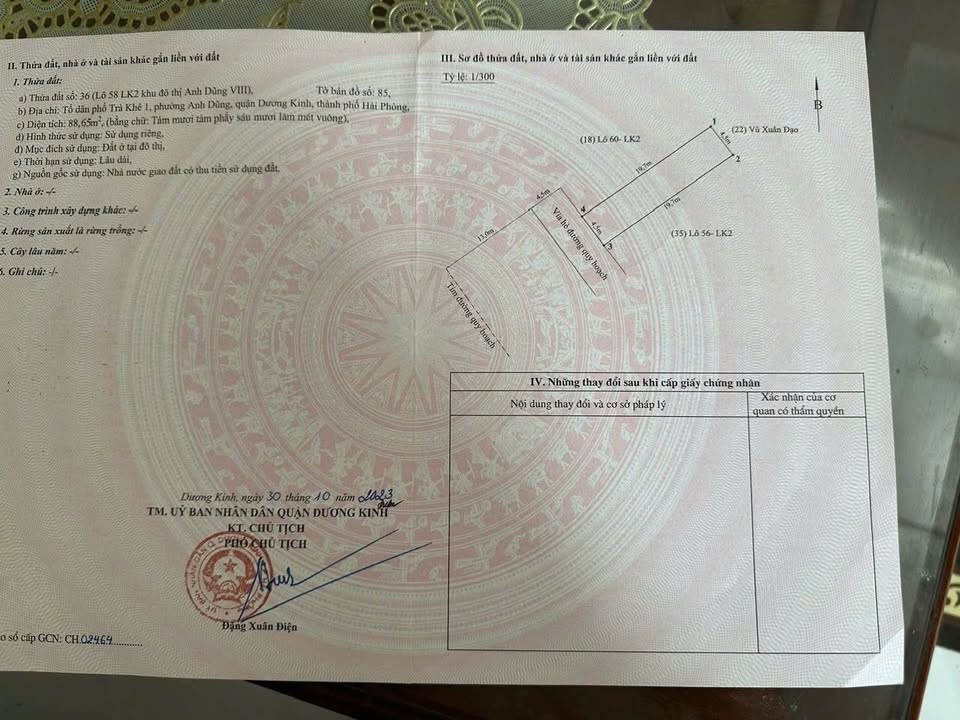 Đất nền dự án Anh Dũng 8, Hải Phòng 88,65m² - Vị trí đắc địa, giá tốt!