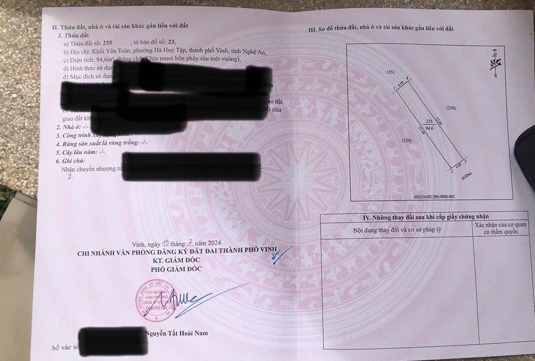 Đất nền Phường Hà Huy Tập 94.6m² giá 3 tỷ - Sang nhượng nhanh!