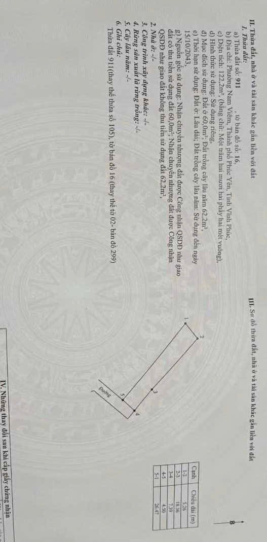 Đất nền Nam Viêm, Phúc Yên 122,2m² giá 1.588 tỷ - Đường rộng ô tô vào tận nơi!