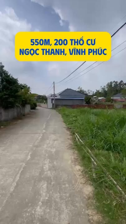Đất thổ cư Ngọc Thanh, Phúc Yên 550m² giá 2.88 tỷ - Mặt tiền rộng, thích hợp đầu tư!