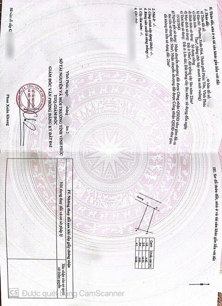 Đất nền Phúc Yên Vĩnh Phúc 73m² - Vị trí đắc địa, tiềm năng đầu tư cao