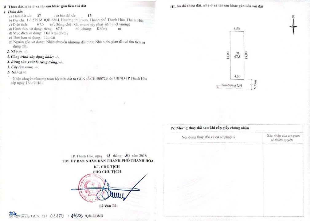 Đất nền Phú Sơn 67m² giá thỏa thuận - Gần trường mầm non Sơn Ca!