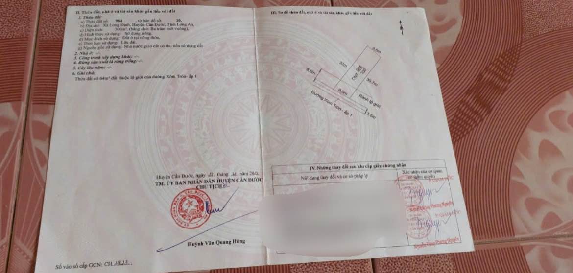 Đất thổ cư Long Định, Cần Đước 313m² giá 2.2 tỷ - Đầu tư sinh lời ngay!