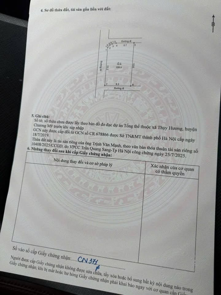 Đất lô góc Thôn Phú Bến, xã Thụy Hương, Chương Mỹ 109.9m² - Ô tô tránh, giá thỏa thuận!