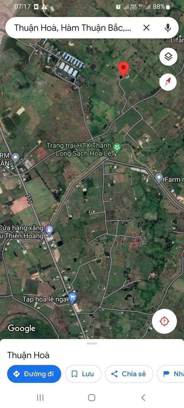 Đất thổ cư Thôn Dân Trí, Thuận Hòa 7000m² giá 1.05 tỷ - Cơ hội đầu tư tuyệt vời!