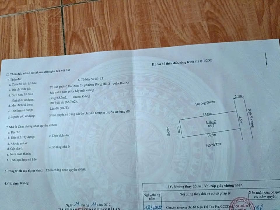 Đất Hạ Đoạn 2, Hải An 65.7m² giá 1.97 tỷ - Cơ hội đầu tư hấp dẫn!