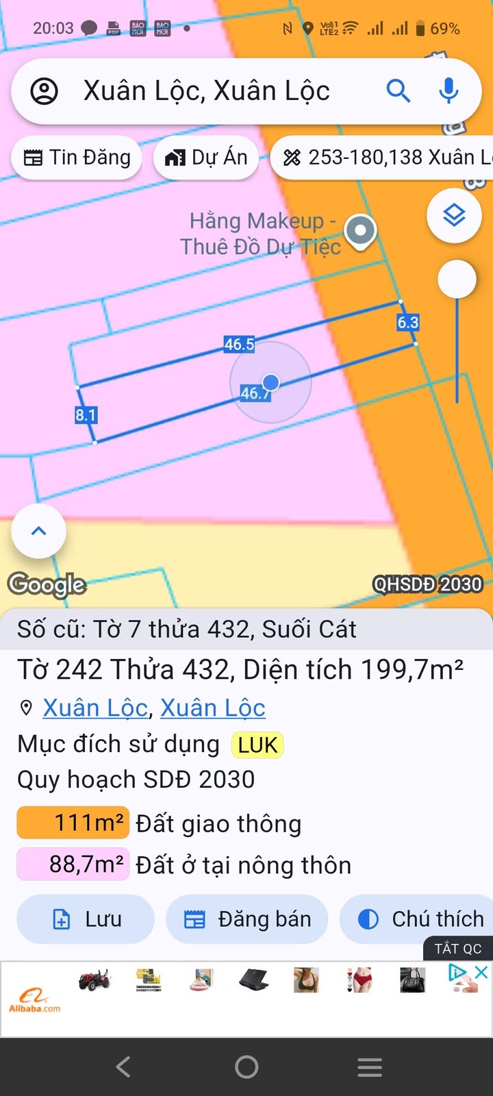 Đất nở hậu 200m² tại Suối Cát, Xuân Lộc - Tiềm năng kinh doanh lớn chỉ 2.8 tỷ!