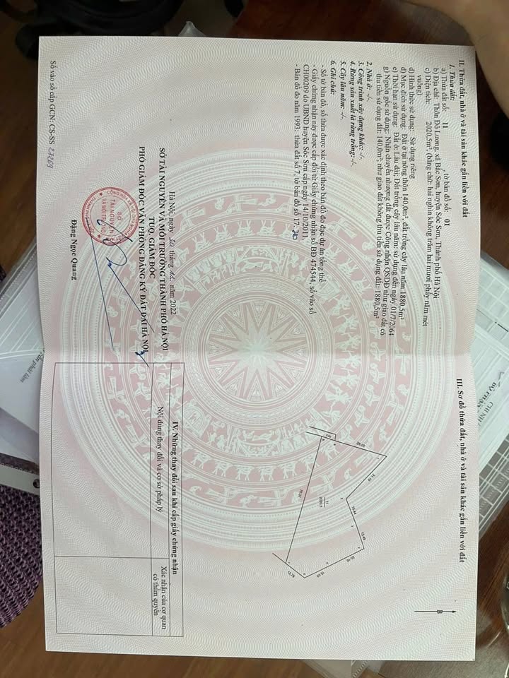 Đất nền thổ cư 2020m² tại xã Trung Giã, Hà Nội chỉ 4.04 tỷ - Cơ hội đầu tư tuyệt vời!