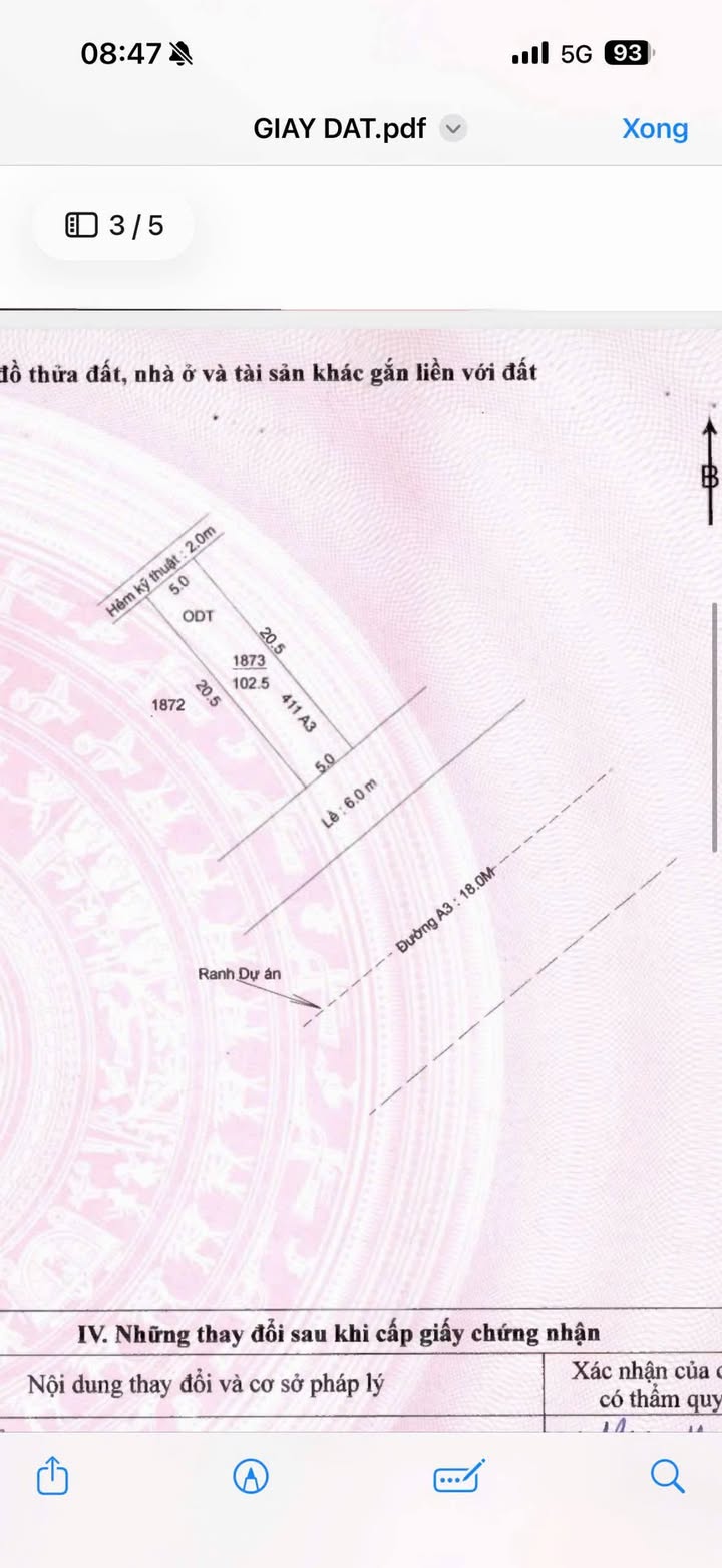 Đất nền KDC Hưng Phú, Cái Răng 102.5m² giá 5.2 tỷ - Sổ đỏ chính chủ, đầu tư sinh lời!