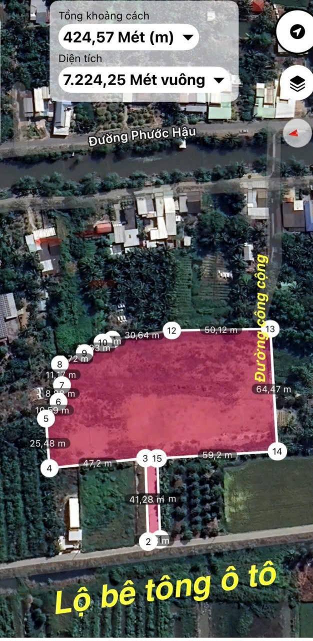 Đất thổ cư Phường Phước Hậu 7250m² giá 6.48 tỷ - Cơ hội đầu tư tuyệt vời!