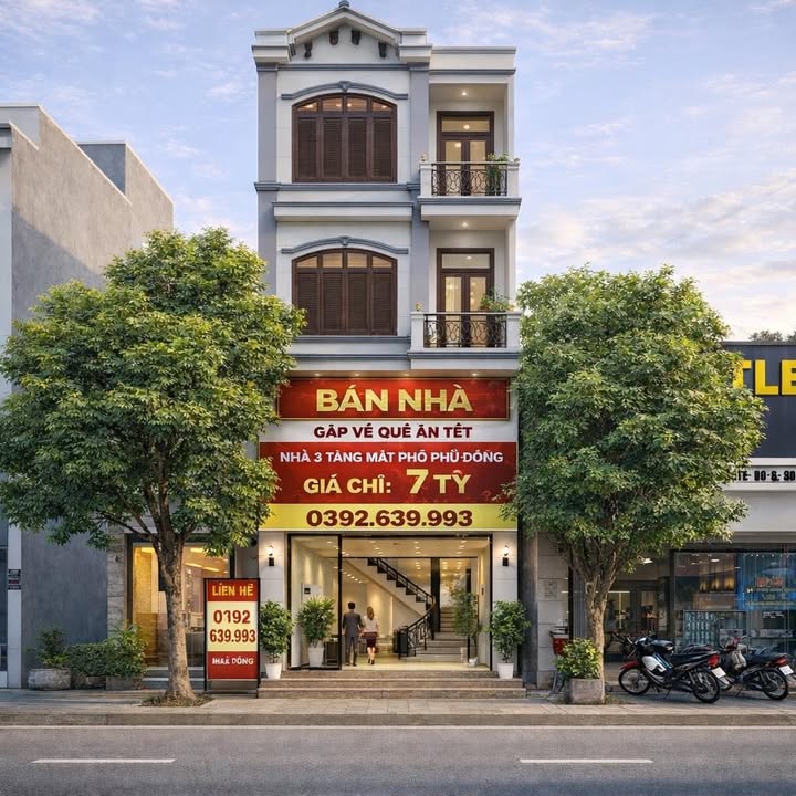 Nhà mặt phố Phù Đổng Việt Trì 90m² giá 7 tỷ - Cơ hội đầu tư sinh lời ngay!