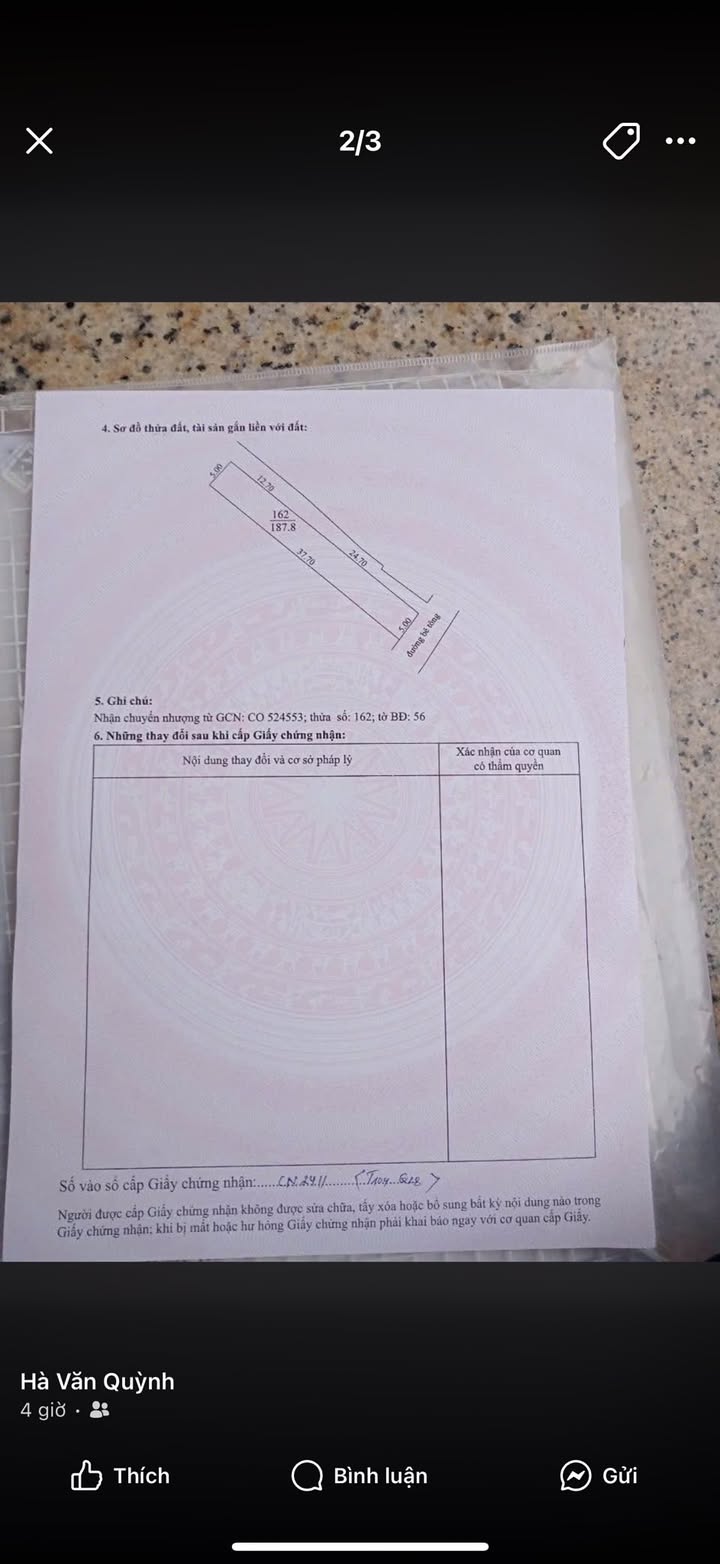 Đất thổ cư 187m² phường Quỳnh Sơn, Bắc Ninh - Giá chỉ 2.2 tỷ!