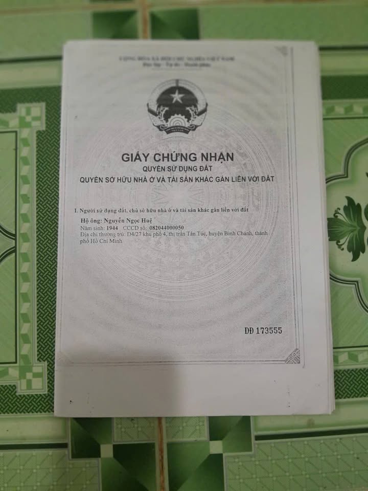 Đất thổ cư 1000m² Tân Túc, Bình Chánh giá 65 tỷ - Cơ hội đầu tư hấp dẫn!