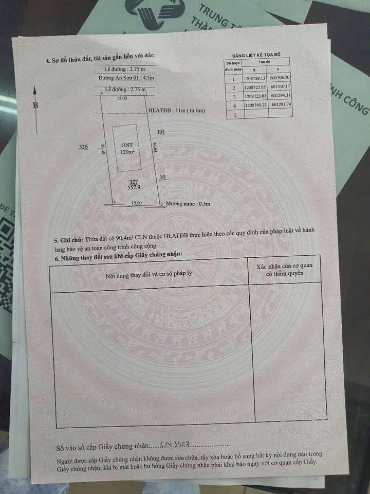 Đất nền mặt tiền An Sơn, Thuận An, 558m² giá 10.5 tỷ - Cơ hội đầu tư tuyệt vời!