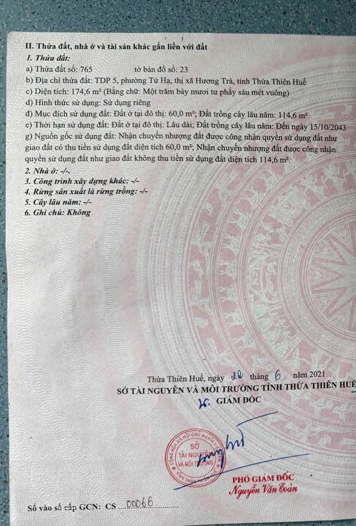 Đất nền Tứ Hạ Hương Trà 174m² giá 600 triệu - Đầu tư sinh lời hấp dẫn!