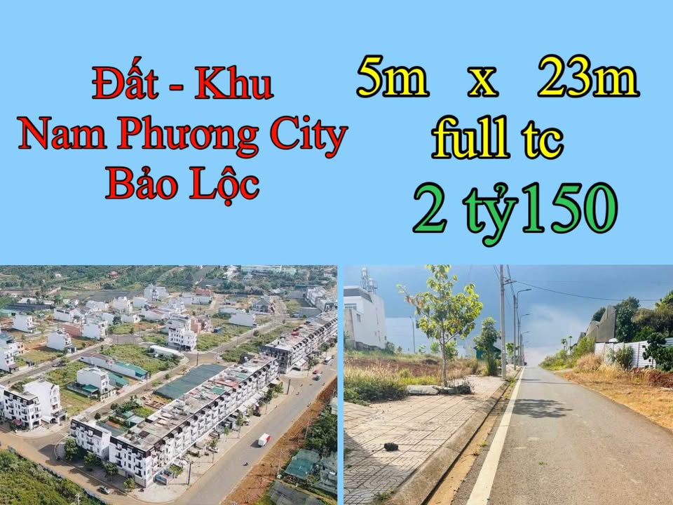 Đất nền Khu Nam Phương City Bảo Lộc 115m² giá 2.15 tỷ - Sổ đỏ chính chủ!