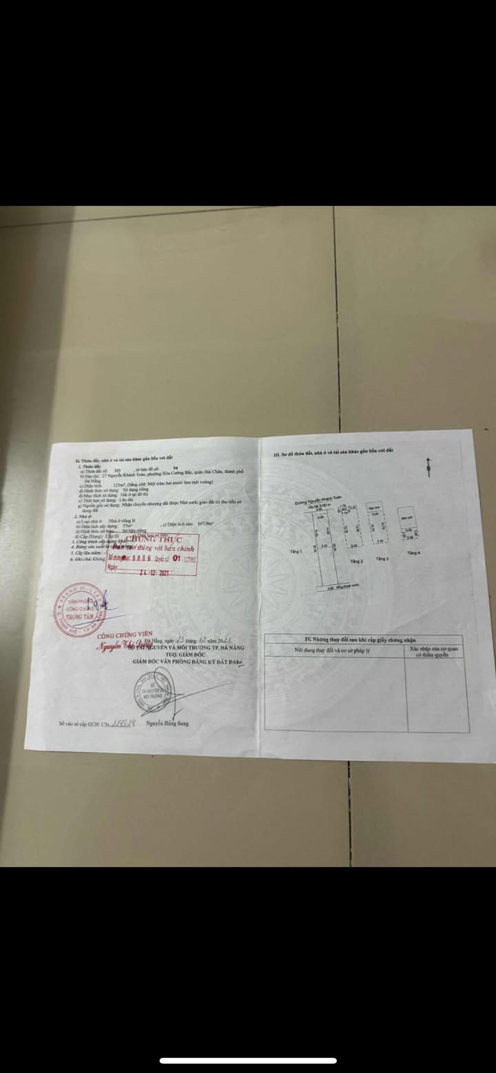 Nhà mặt tiền 4 tầng Hòa Cường, Đà Nẵng 125m² giá 9.8 tỷ - Chính chủ bán gấp!