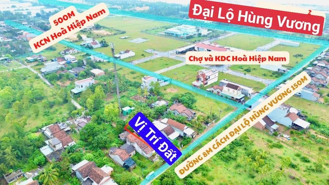 Đất nền Hòa Hiệp Nam 165m² giá 1.2 tỷ - Đường rộng, gần chợ và trường học!