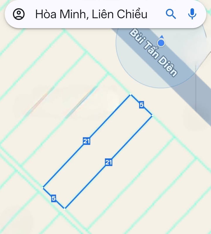 Lô đất mặt tiền Bùi Tấn Diên, Đà Nẵng 105m² giá 5.5 tỷ - Cơ hội đầu tư tuyệt vời!