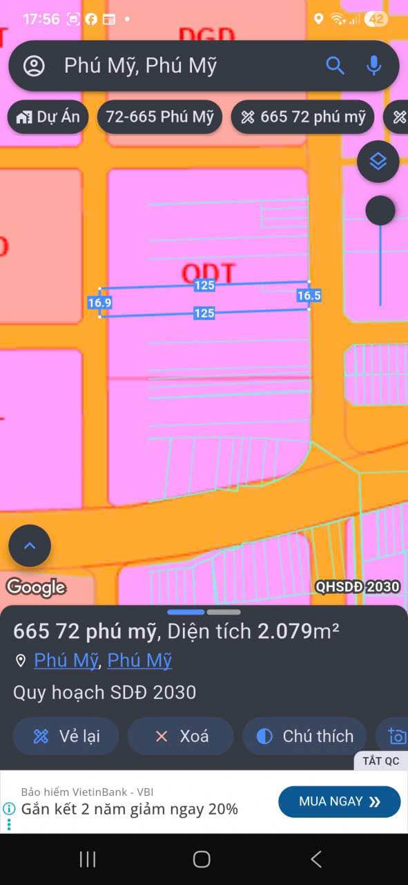 Bán Đất Mặt Tiền Đường Nguyễn Đức Thuận, Phường Phú Mỹ, 2062m² - Tiềm Năng Khai Thác Cao!