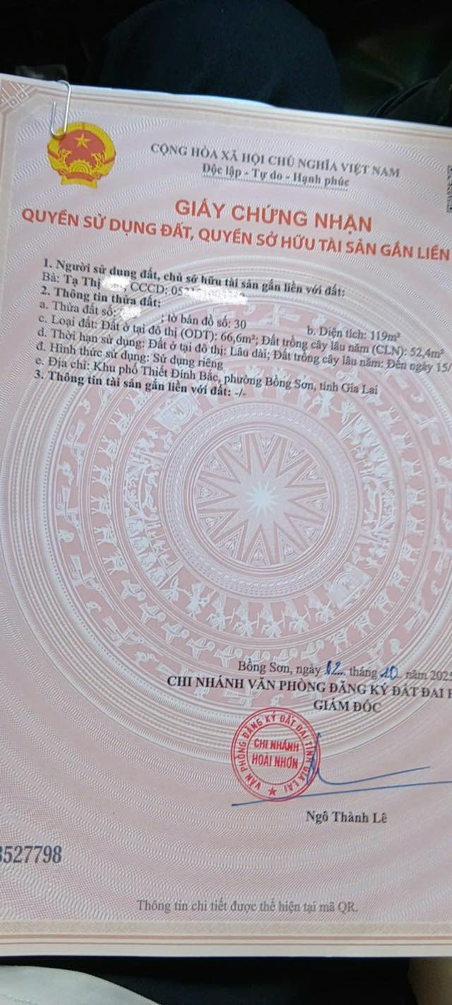 Đất nền Bồng Sơn, Hoài Nhơn 120m² giá 600 triệu - Cơ hội đầu tư hấp dẫn!