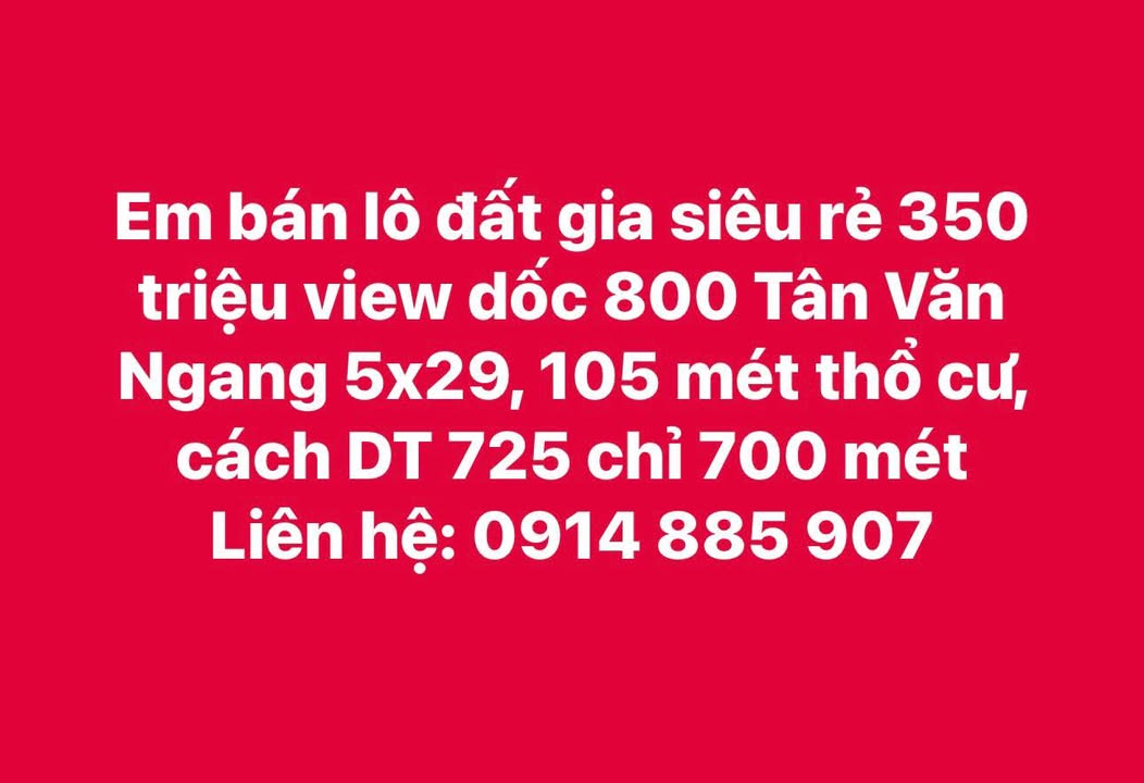 Đất nền Tân Văn Lâm Hà 145m² giá 350 triệu - Cơ hội đầu tư không thể bỏ lỡ!