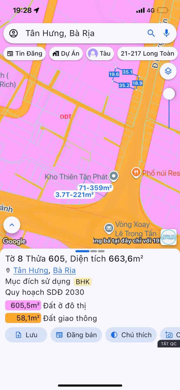 Đất mặt tiền Đường Lê Trọng Tấn, Bà Rịa 665m² giá 7.6 tỷ - Đầu tư sinh lời ngay!