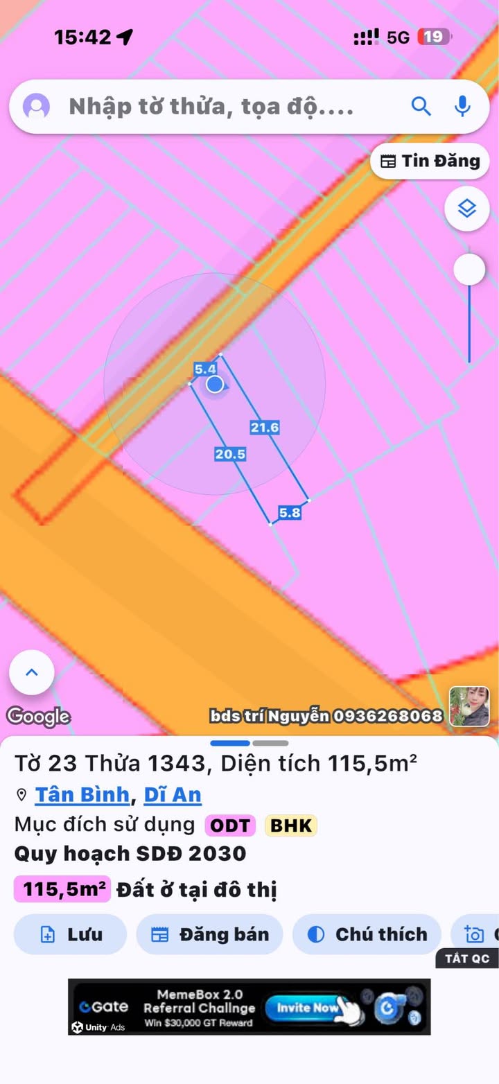 Đất nền 115m² phường Tân Bình, Dĩ An giá chỉ 3 tỷ - Cơ hội đầu tư hấp dẫn!