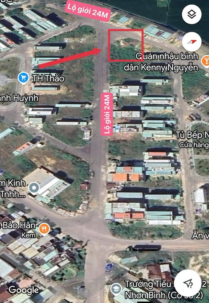 Đất lô góc 3 mặt tiền Nhơn Bình, Quy Nhơn 186m² giá 4.5 tỷ - Vị trí đắc địa, kinh doanh thuận lợi!