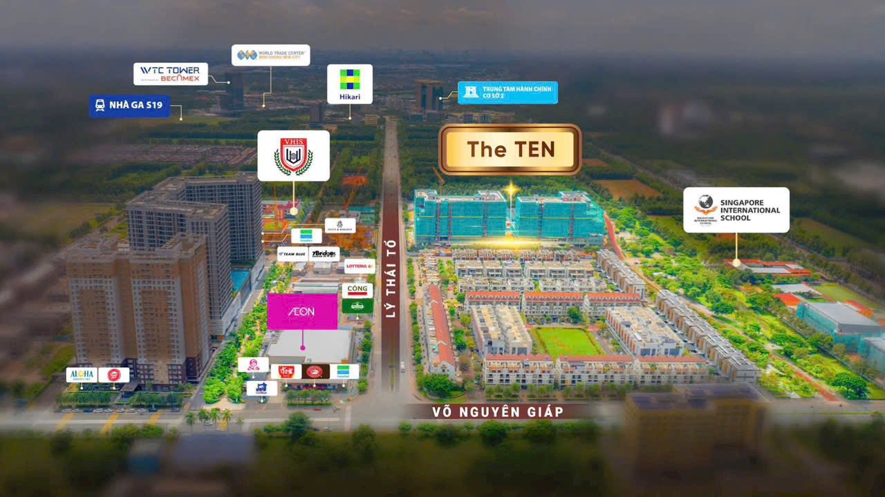 Căn hộ The TEN Thủ Dầu Một 114m² giá 7 tỷ 048 triệu - Thiết kế đẳng cấp, view công viên!