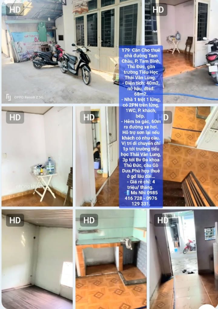 Nhà cho thuê đường Tam Châu, Thủ Đức 40m² - Giá chỉ 4 triệu/tháng, tiện nghi đầy đủ!