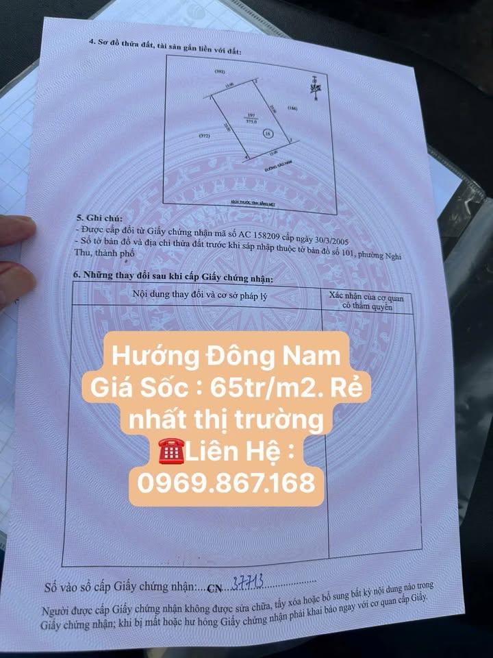 Đất mặt đường Sào Nam Cửa Lò 375m² giá 24.375 tỷ - Kinh doanh sầm uất gần biển!