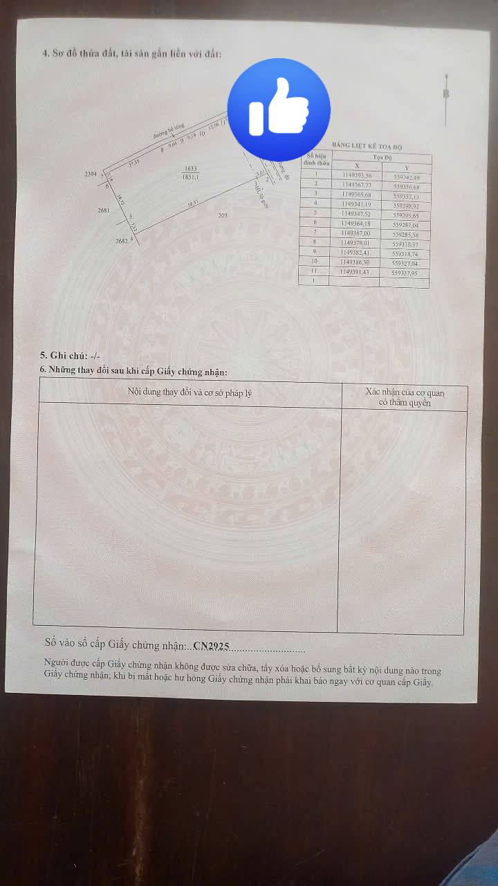 Đất nền Lấp Vò Đồng Tháp 1851m² giá 1.3 tỷ - Đầu tư sinh lời tại khu đông dân cư!