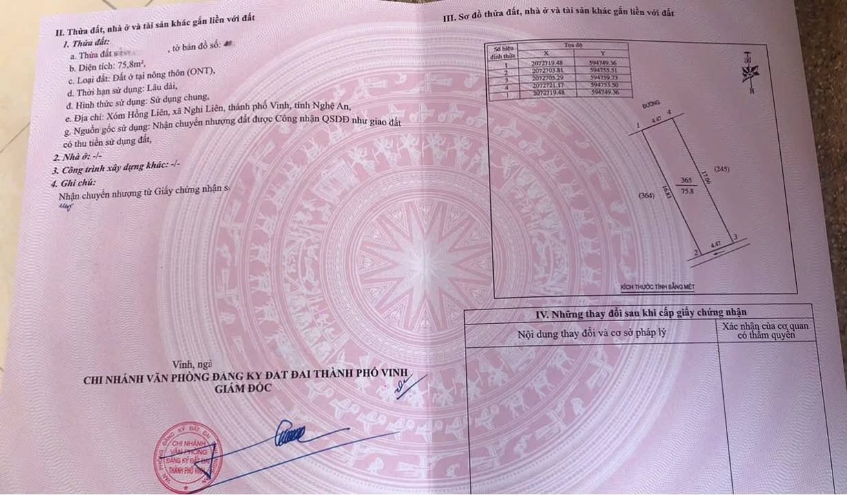 Đất nền Nghi Liên 75.8m² giá 1.x tỷ - Vị trí thuận lợi cho đầu tư!