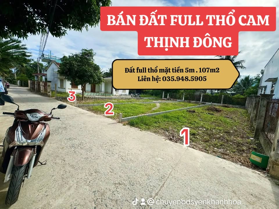 Đất thổ cư Cam Thịnh Đông 104m² - Sổ hồng chính chủ, giá thỏa thuận!