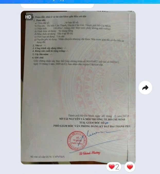 Đất thổ cư Cần Thạnh 100m² giá 4.9 tỷ - Cơ hội đầu tư tuyệt vời!