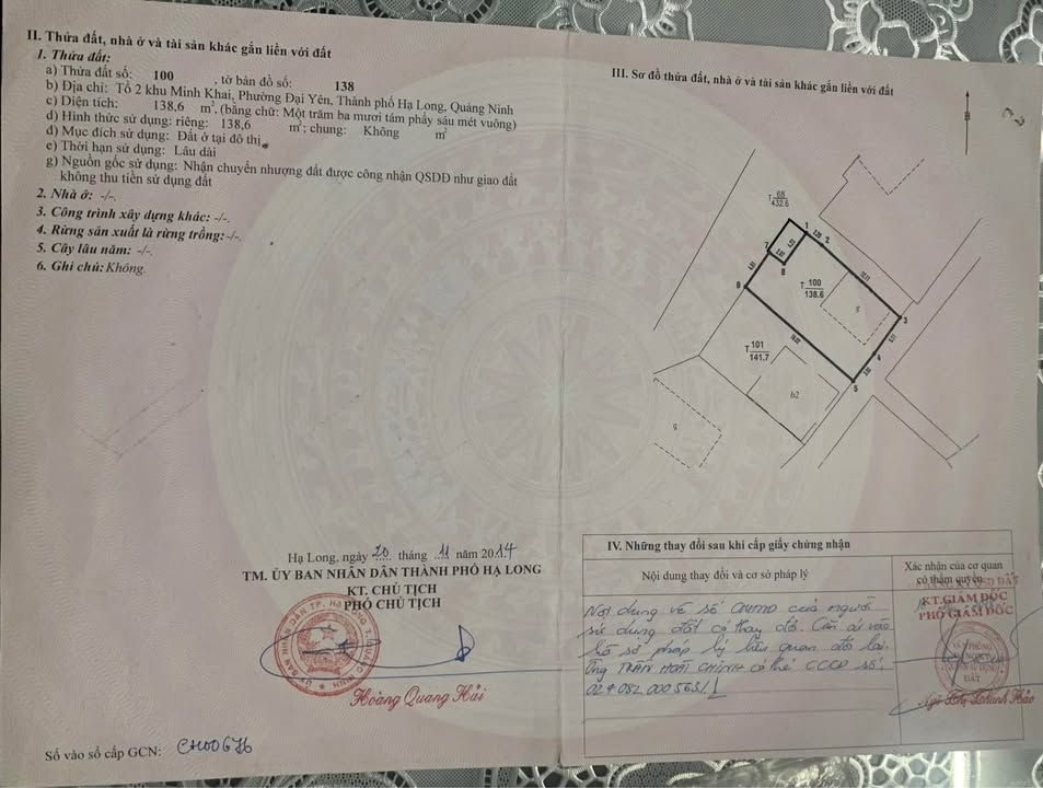 Đất nền Hạ Long 138m² giá 2.76 tỷ - Cơ hội đầu tư không thể bỏ lỡ!