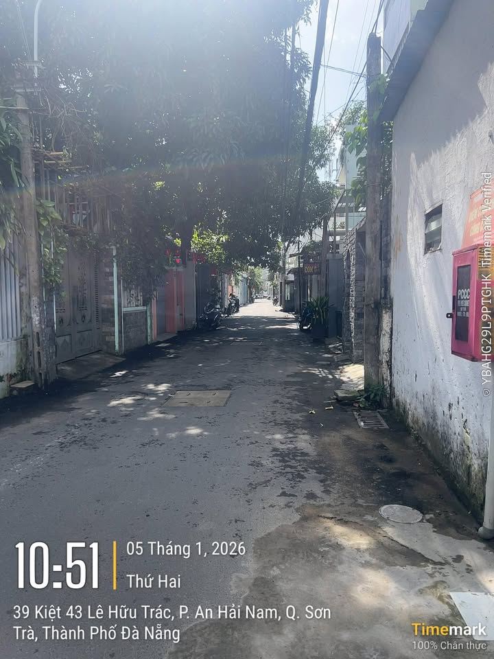 Bán đất kiệt ô tô Lê Hữu Trác, Sơn Trà, 124m² - Tặng nhà cấp 4 đẹp!