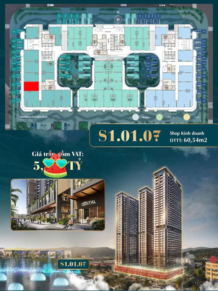 Shophouse Sky M Hạ Long 60,54m² giá 5 tỷ - Vị trí vàng, kinh doanh đỉnh cao!