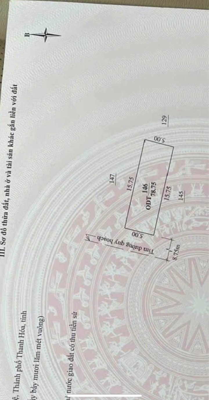 Đất nền Khu đô thị Núi Long - Đông Vệ 78.75m² - Pháp lý rõ ràng, hướng Tây Nam