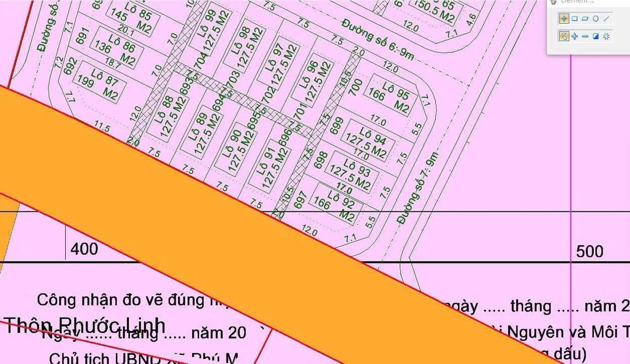 Đất nền KQH Phước Linh - Phú Mỹ 127.5m² giá 1.7 tỷ - Vị trí đẹp, mặt tiền thoáng đãng!