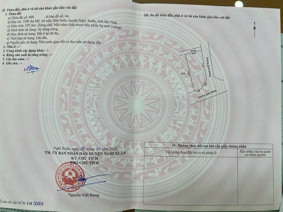 Đất nền An Mỹ, xã Tiên Điền, 197m² giá 2 tỷ - Tiềm năng đầu tư lớn!