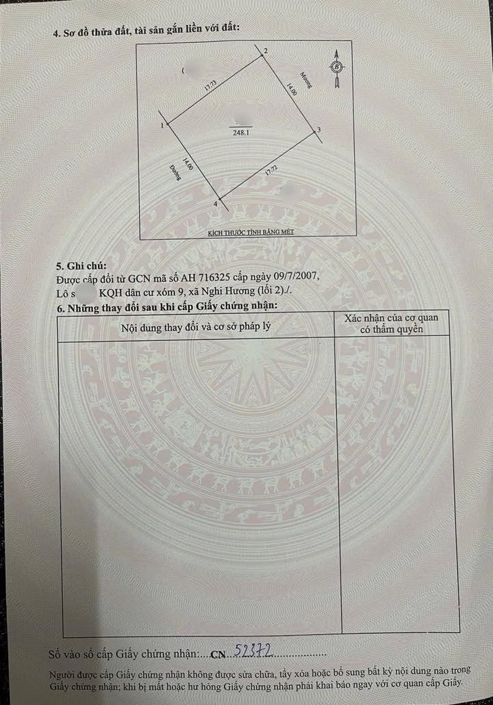 Đất nền Cửa Lò Nghệ An 248m² giá 4.x tỷ - Cơ hội đầu tư hấp dẫn!