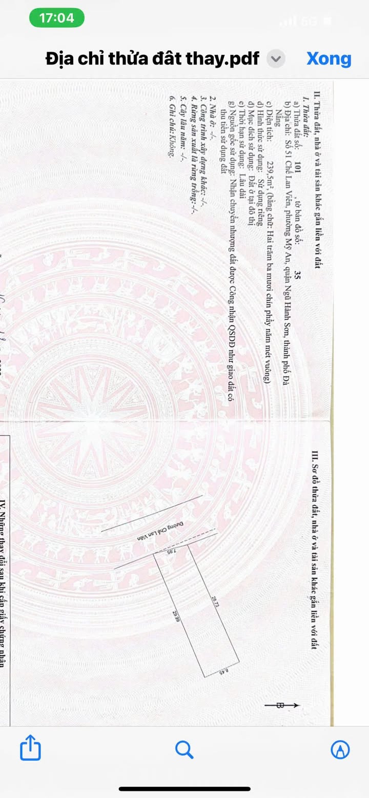 Đất nền Chế Lan Viên Đà Nẵng 239m² giá 37 tỷ - Cơ hội đầu tư sinh lời!