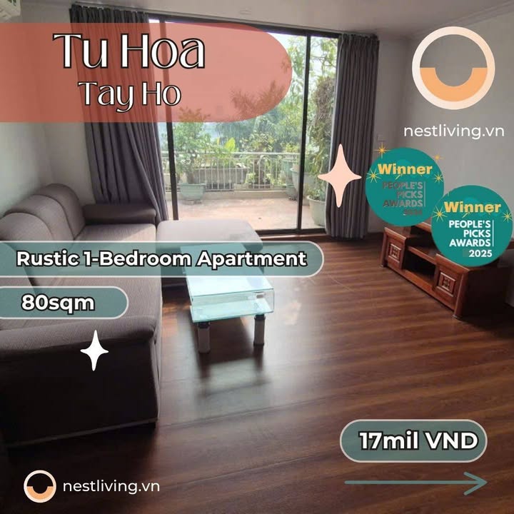 Căn hộ 1 phòng ngủ tại 86 Từ Hoa, Tây Hồ - 17 triệu/tháng, không gian sống yên bình!