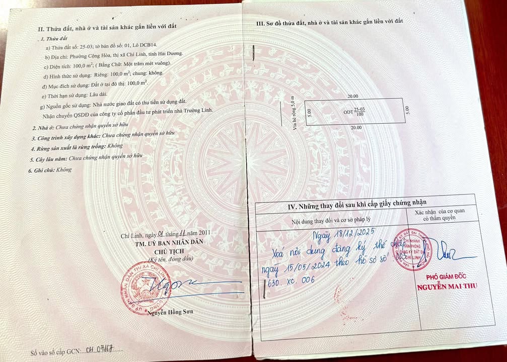 Bán lô đất mặt tiền Quốc lộ 37, phường Cộng Hòa, 100m² - Đang cho thuê phòng khám