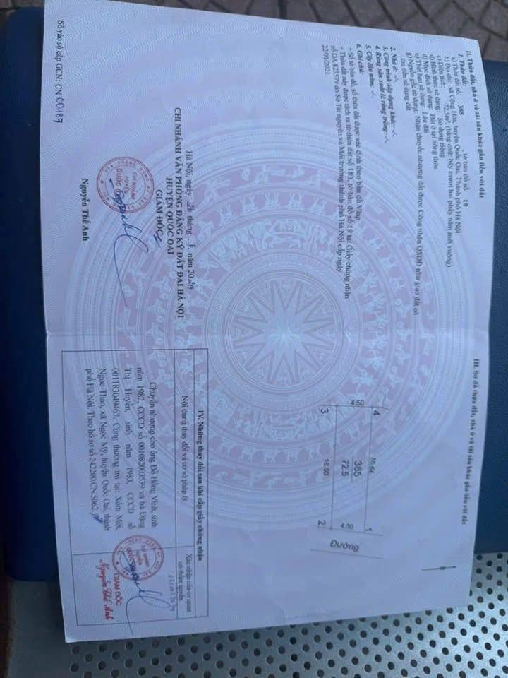 Đất nền Hưng Đạo Quốc Oai 72m² giá 2 tỷ - Sổ hồng chính chủ, ô tô vào tận nhà!