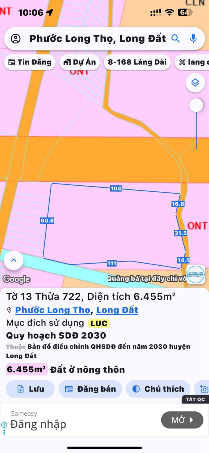 Đất nền Phước Long Thọ, Đất Đỏ 12000m² - Đầu tư sinh lời hấp dẫn!