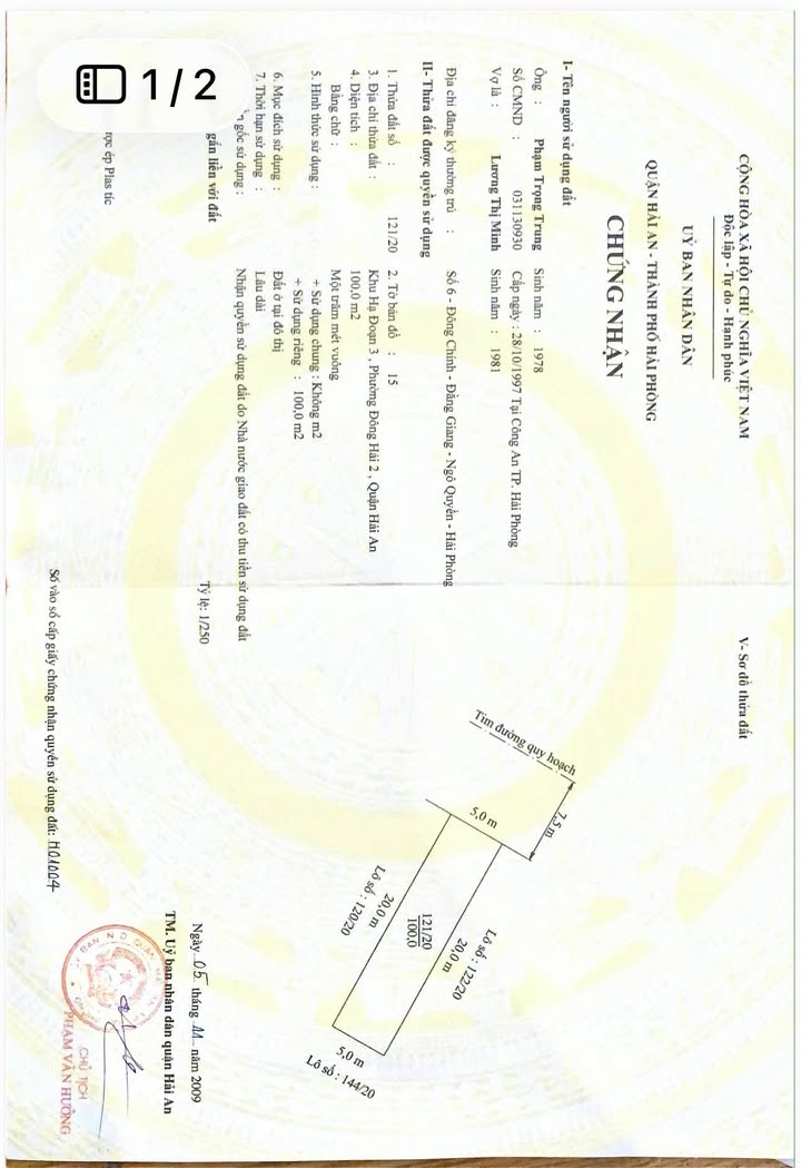 Đất nền Hạ Đoạn 3, Đông Hải 2, Hải An 100m² giá 3.4 tỷ - Đầu tư sinh lời ngay!